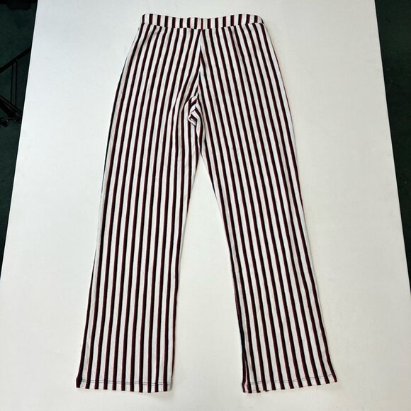 Lefties Womens Pants Navy Red Stripe Mid Rise Elastic Waist Stretch Small - Picture 3 of 11